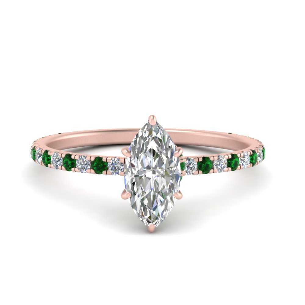 three-fourth-under-halo-marquise-cut-diamond-engagement-ring-with-emerald-in-FD9168MQRGEMGRANGLE3-NL-RG