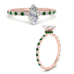 Load image into Gallery viewer, three-fourth-under-halo-marquise-cut-diamond-engagement-ring-with-emerald-in-FD9168MQRGEMGRANGLE3-NL-RG

