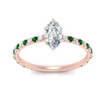 Load image into Gallery viewer, three-fourth-under-halo-marquise-cut-diamond-engagement-ring-with-emerald-in-FD9168MQRGEMGRANGLE3-NL-RG
