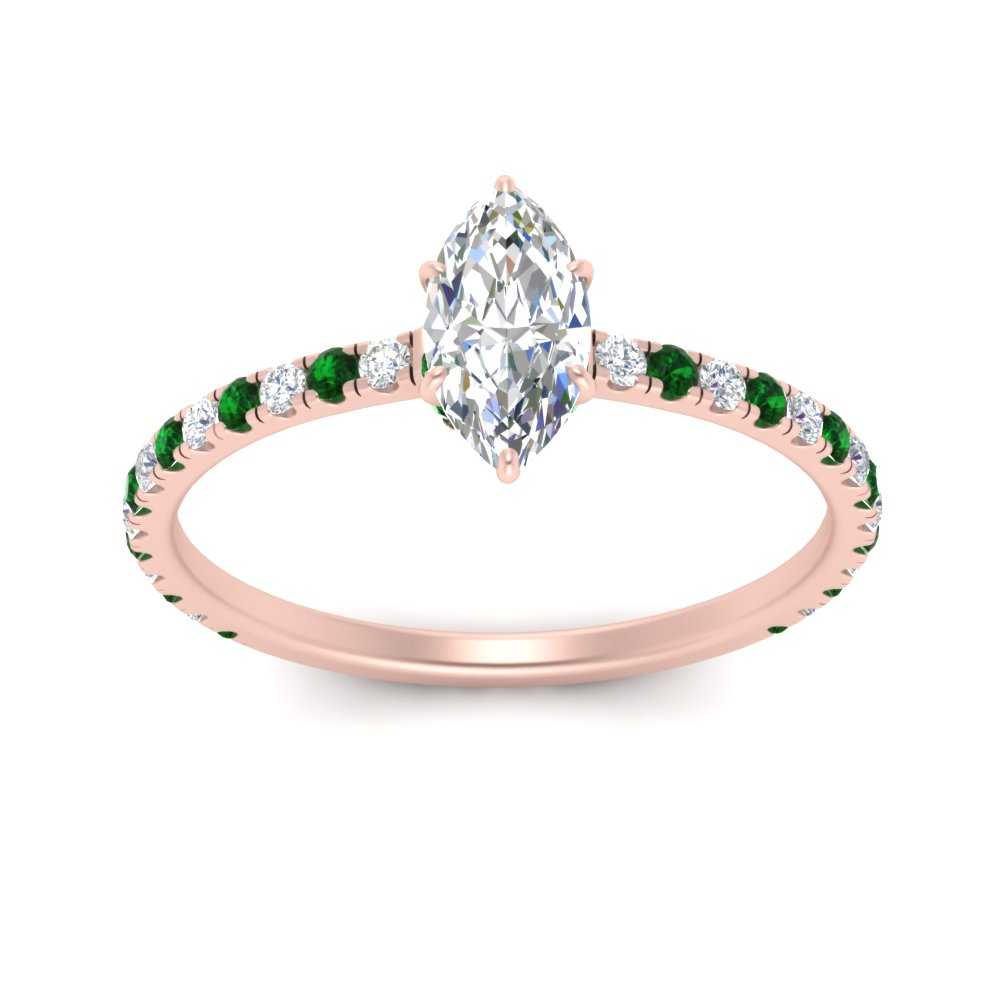 three-fourth-under-halo-marquise-cut-diamond-engagement-ring-with-emerald-in-FD9168MQRGEMGRANGLE3-NL-RG