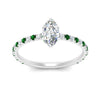 Load image into Gallery viewer, three-fourth-under-halo-marquise-cut-diamond-engagement-ring-with-emerald-in-FD9168MQRGEMGRANGLE3-NL-WG
