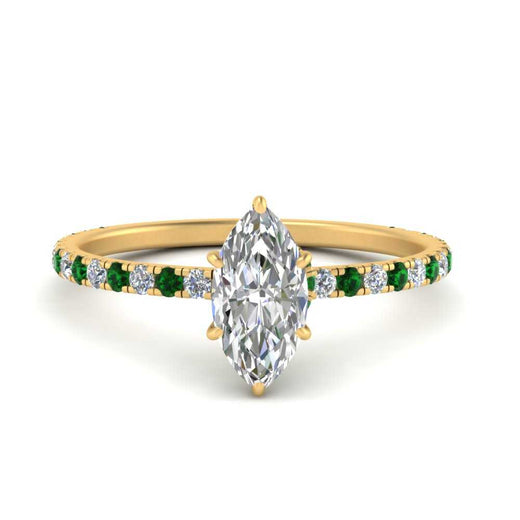 three-fourth-under-halo-marquise-cut-diamond-engagement-ring-with-emerald-in-FD9168MQRGEMGRANGLE3-NL-YG