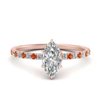 Load image into Gallery viewer, three-fourth-under-halo-marquise-cut-diamond-engagement-ring-with-orange-sapphire-in-FD9168MQRGSAORANGLE3-NL-RG
