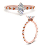 Load image into Gallery viewer, three-fourth-under-halo-marquise-cut-diamond-engagement-ring-with-orange-sapphire-in-FD9168MQRGSAORANGLE3-NL-RG
