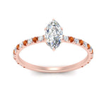 Load image into Gallery viewer, three-fourth-under-halo-marquise-cut-diamond-engagement-ring-with-orange-sapphire-in-FD9168MQRGSAORANGLE3-NL-RG
