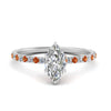 Load image into Gallery viewer, three-fourth-under-halo-marquise-cut-diamond-engagement-ring-with-orange-sapphire-in-FD9168MQRGSAORANGLE3-NL-WG