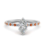 Load image into Gallery viewer, three-fourth-under-halo-marquise-cut-diamond-engagement-ring-with-orange-sapphire-in-FD9168MQRGSAORANGLE3-NL-WG
