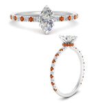 Load image into Gallery viewer, three-fourth-under-halo-marquise-cut-diamond-engagement-ring-with-orange-sapphire-in-FD9168MQRGSAORANGLE3-NL-WG
