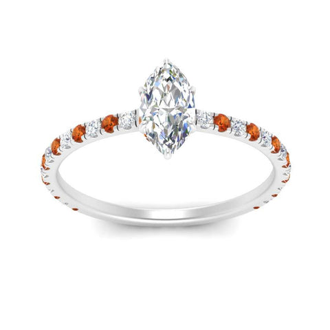 three-fourth-under-halo-marquise-cut-diamond-engagement-ring-with-orange-sapphire-in-FD9168MQRGSAORANGLE3-NL-WG