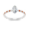 Load image into Gallery viewer, three-fourth-under-halo-marquise-cut-diamond-engagement-ring-with-orange-sapphire-in-FD9168MQRGSAORANGLE3-NL-WG