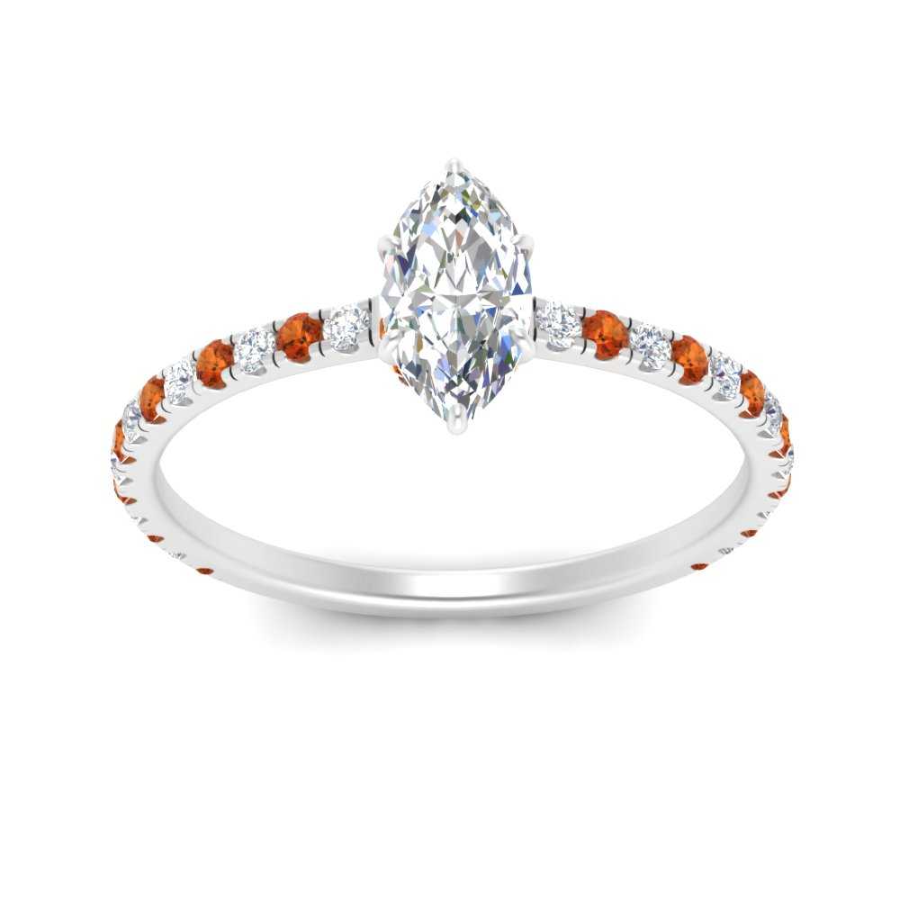 three-fourth-under-halo-marquise-cut-diamond-engagement-ring-with-orange-sapphire-in-FD9168MQRGSAORANGLE3-NL-WG