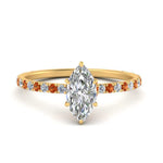 Load image into Gallery viewer, three-fourth-under-halo-marquise-cut-diamond-engagement-ring-with-orange-sapphire-in-FD9168MQRGSAORANGLE3-NL-YG
