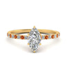 Load image into Gallery viewer, three-fourth-under-halo-marquise-cut-diamond-engagement-ring-with-orange-sapphire-in-FD9168MQRGSAORANGLE3-NL-YG