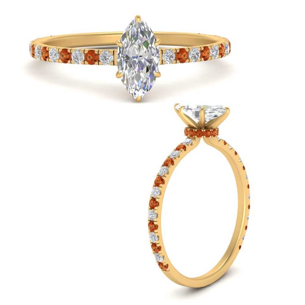 three-fourth-under-halo-marquise-cut-diamond-engagement-ring-with-orange-sapphire-in-FD9168MQRGSAORANGLE3-NL-YG