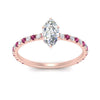 Load image into Gallery viewer, three-fourth-under-halo-marquise-cut-diamond-engagement-ring-with-pink-sapphire-in-FD9168MQRGSADRPIANGLE3-NL-RG