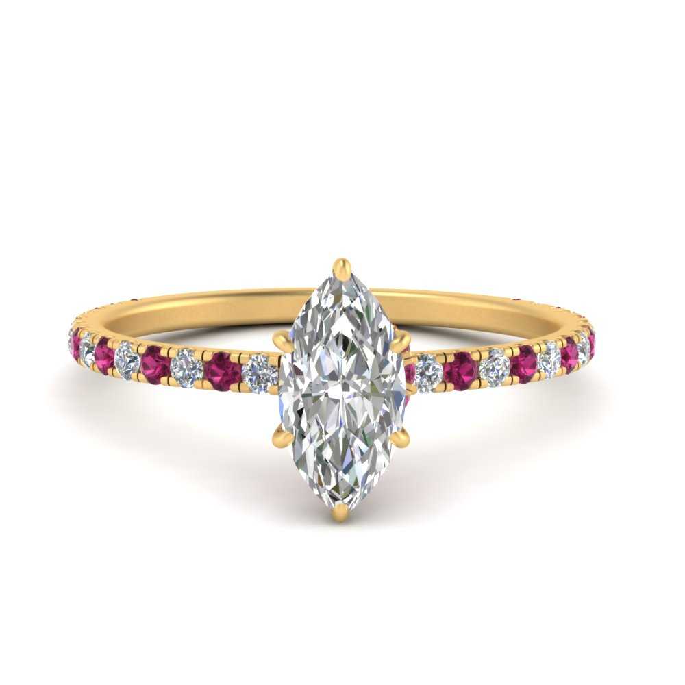 three-fourth-under-halo-marquise-cut-diamond-engagement-ring-with-pink-sapphire-in-FD9168MQRGSADRPIANGLE3-NL-YG