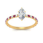 Load image into Gallery viewer, three-fourth-under-halo-marquise-cut-diamond-engagement-ring-with-pink-sapphire-in-FD9168MQRGSADRPIANGLE3-NL-YG
