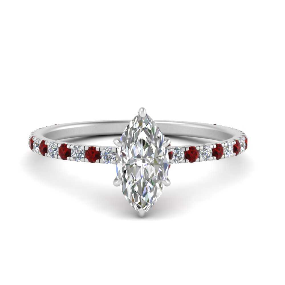 three-fourth-under-halo-marquise-cut-diamond-engagement-ring-with-ruby-in-FD9168MQRGRUDRANGLE3-NL-WG