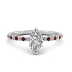 Load image into Gallery viewer, three-fourth-under-halo-marquise-cut-diamond-engagement-ring-with-ruby-in-FD9168MQRGRUDRANGLE3-NL-WG
