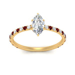 Load image into Gallery viewer, three-fourth-under-halo-marquise-cut-diamond-engagement-ring-with-ruby-in-FD9168MQRGRUDRANGLE3-NL-YG
