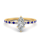 Load image into Gallery viewer, three-fourth-under-halo-marquise-cut-diamond-engagement-ring-with-sapphire-in-FD9168MQRGSABLANGLE3-NL-YG
