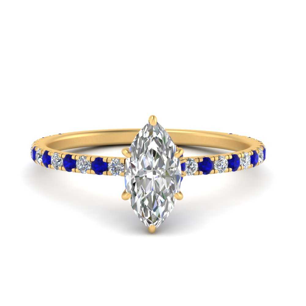 three-fourth-under-halo-marquise-cut-diamond-engagement-ring-with-sapphire-in-FD9168MQRGSABLANGLE3-NL-YG