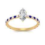 Load image into Gallery viewer, three-fourth-under-halo-marquise-cut-diamond-engagement-ring-with-sapphire-in-FD9168MQRGSABLANGLE3-NL-YG
