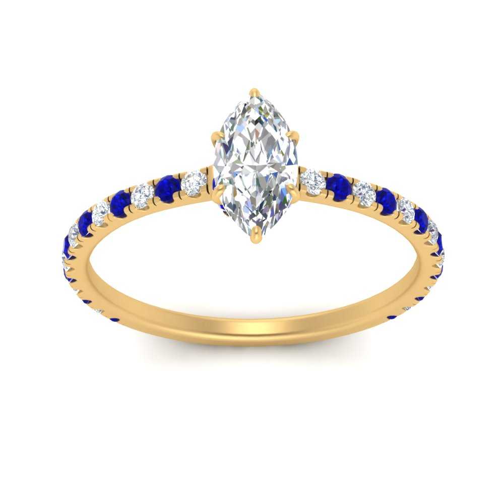 three-fourth-under-halo-marquise-cut-diamond-engagement-ring-with-sapphire-in-FD9168MQRGSABLANGLE3-NL-YG
