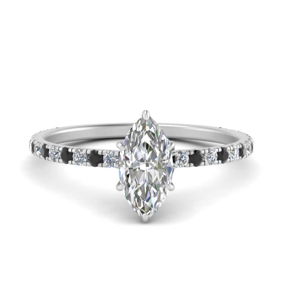 three-fourth-under-halo-marquise-cut-engagement-ring-with-black-diamond-in-FD9168MQRGBLACKANGLE3-NL-WG