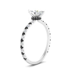 Load image into Gallery viewer, three-fourth-under-halo-marquise-cut-engagement-ring-with-black-diamond-in-FD9168MQRGBLACKANGLE3-NL-WG
