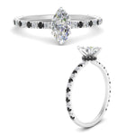 Load image into Gallery viewer, three-fourth-under-halo-marquise-cut-engagement-ring-with-black-diamond-in-FD9168MQRGBLACKANGLE3-NL-WG
