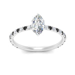 Load image into Gallery viewer, three-fourth-under-halo-marquise-cut-engagement-ring-with-black-diamond-in-FD9168MQRGBLACKANGLE3-NL-WG
