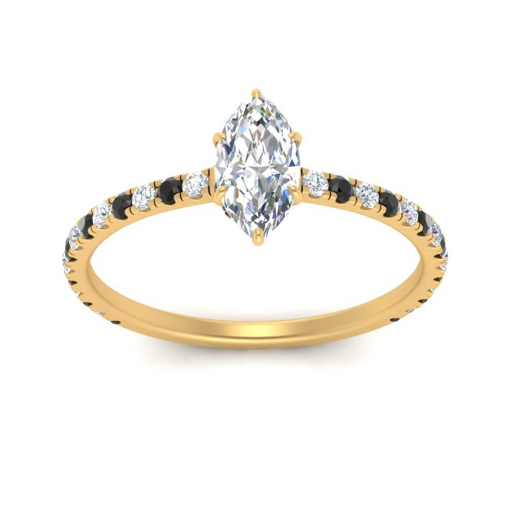 three-fourth-under-halo-marquise-cut-engagement-ring-with-black-diamond-in-FD9168MQRGBLACKANGLE3-NL-YG