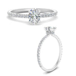 Load image into Gallery viewer, three-fourth-under-halo-oval-shaped-diamond-engagement-ring-in-FD9168OVRANGLE3-NL-WG

