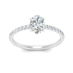 Load image into Gallery viewer, three-fourth-under-halo-oval-shaped-diamond-engagement-ring-in-FD9168OVRANGLE3-NL-WG
