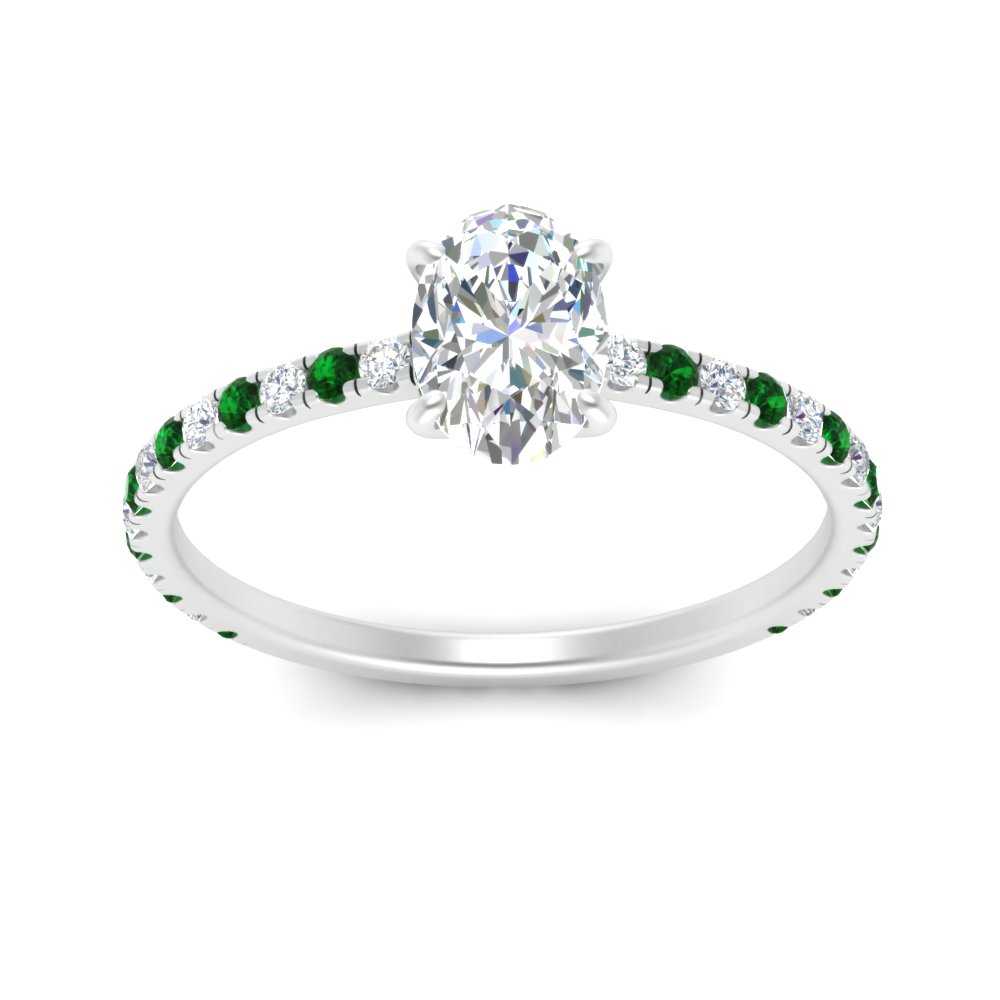 three-fourth-under-halo-oval-shaped-diamond-engagement-ring-with-emerald-in-FD9168OVRGEMGRANGLE3-NL-WG