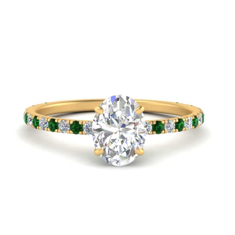 three-fourth-under-halo-oval-shaped-diamond-engagement-ring-with-emerald-in-FD9168OVRGEMGRANGLE3-NL-YG