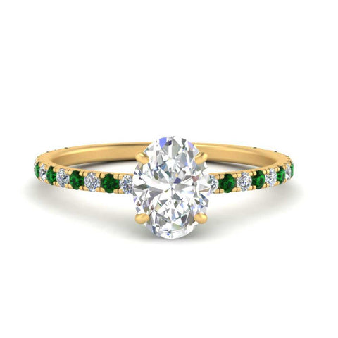 three-fourth-under-halo-oval-shaped-diamond-engagement-ring-with-emerald-in-FD9168OVRGEMGRANGLE3-NL-YG