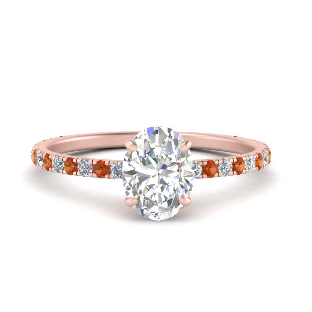 three-fourth-under-halo-oval-shaped-diamond-engagement-ring-with-orange-sapphire-in-FD9168OVRGSAORANGLE3-NL-RG
