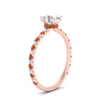 Load image into Gallery viewer, three-fourth-under-halo-oval-shaped-diamond-engagement-ring-with-orange-sapphire-in-FD9168OVRGSAORANGLE3-NL-RG
