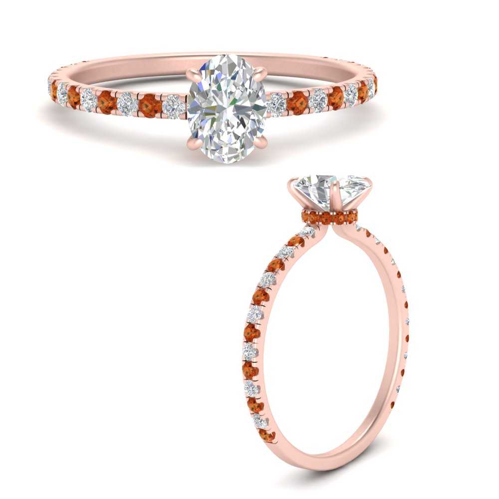 three-fourth-under-halo-oval-shaped-diamond-engagement-ring-with-orange-sapphire-in-FD9168OVRGSAORANGLE3-NL-RG