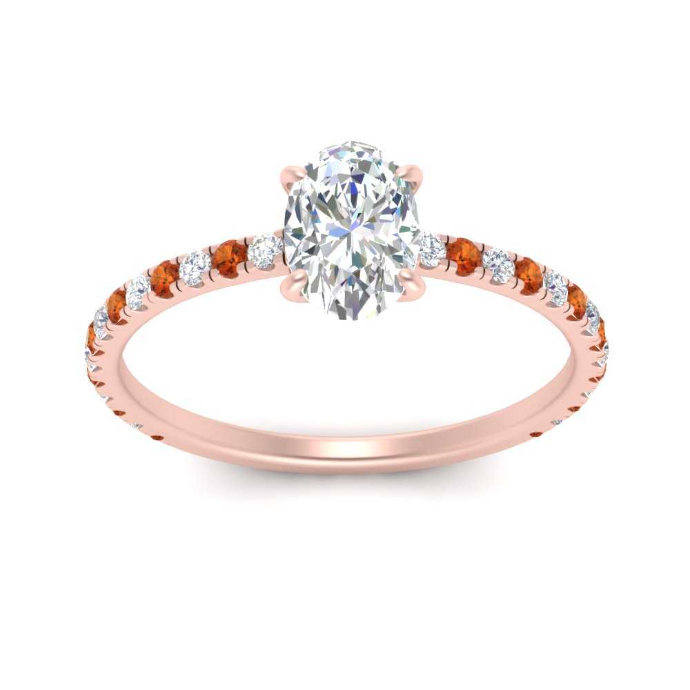 three-fourth-under-halo-oval-shaped-diamond-engagement-ring-with-orange-sapphire-in-FD9168OVRGSAORANGLE3-NL-RG