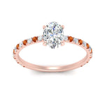 Load image into Gallery viewer, three-fourth-under-halo-oval-shaped-diamond-engagement-ring-with-orange-sapphire-in-FD9168OVRGSAORANGLE3-NL-RG
