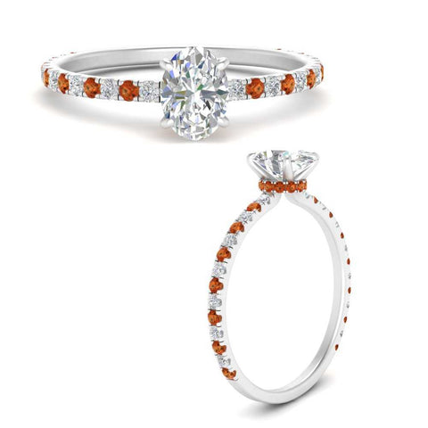 three-fourth-under-halo-oval-shaped-diamond-engagement-ring-with-orange-sapphire-in-FD9168OVRGSAORANGLE3-NL-WG
