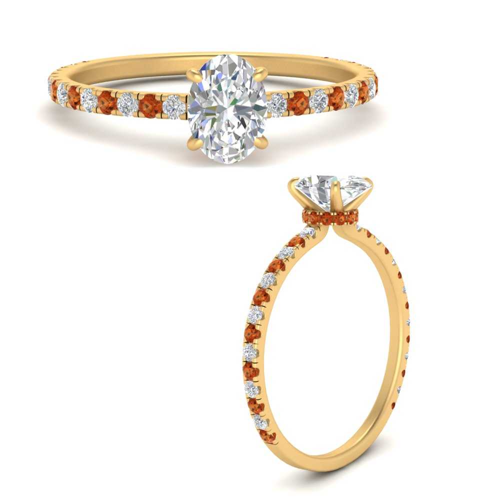 three-fourth-under-halo-oval-shaped-diamond-engagement-ring-with-orange-sapphire-in-FD9168OVRGSAORANGLE3-NL-YG