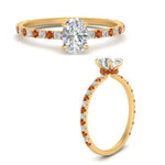 Load image into Gallery viewer, three-fourth-under-halo-oval-shaped-diamond-engagement-ring-with-orange-sapphire-in-FD9168OVRGSAORANGLE3-NL-YG
