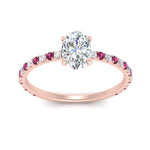 Load image into Gallery viewer, three-fourth-under-halo-oval-shaped-diamond-engagement-ring-with-pink-sapphire-in-FD9168OVRGSADRPIANGLE3-NL-RG
