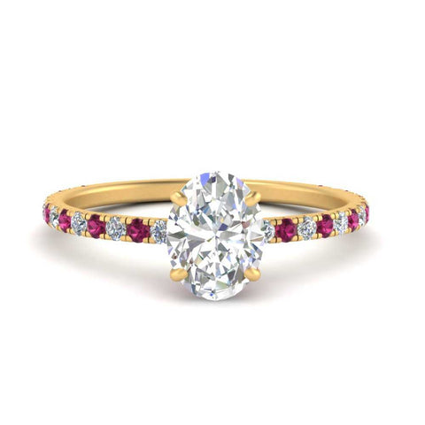 three-fourth-under-halo-oval-shaped-diamond-engagement-ring-with-pink-sapphire-in-FD9168OVRGSADRPIANGLE3-NL-YG