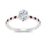 Load image into Gallery viewer, three-fourth-under-halo-oval-shaped-diamond-engagement-ring-with-ruby-in-FD9168OVRGRUDRANGLE3-NL-WG
