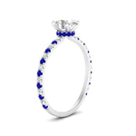 Load image into Gallery viewer, three-fourth-under-halo-oval-shaped-diamond-engagement-ring-with-sapphire-in-FD9168OVRGSABLANGLE3-NL-WG
